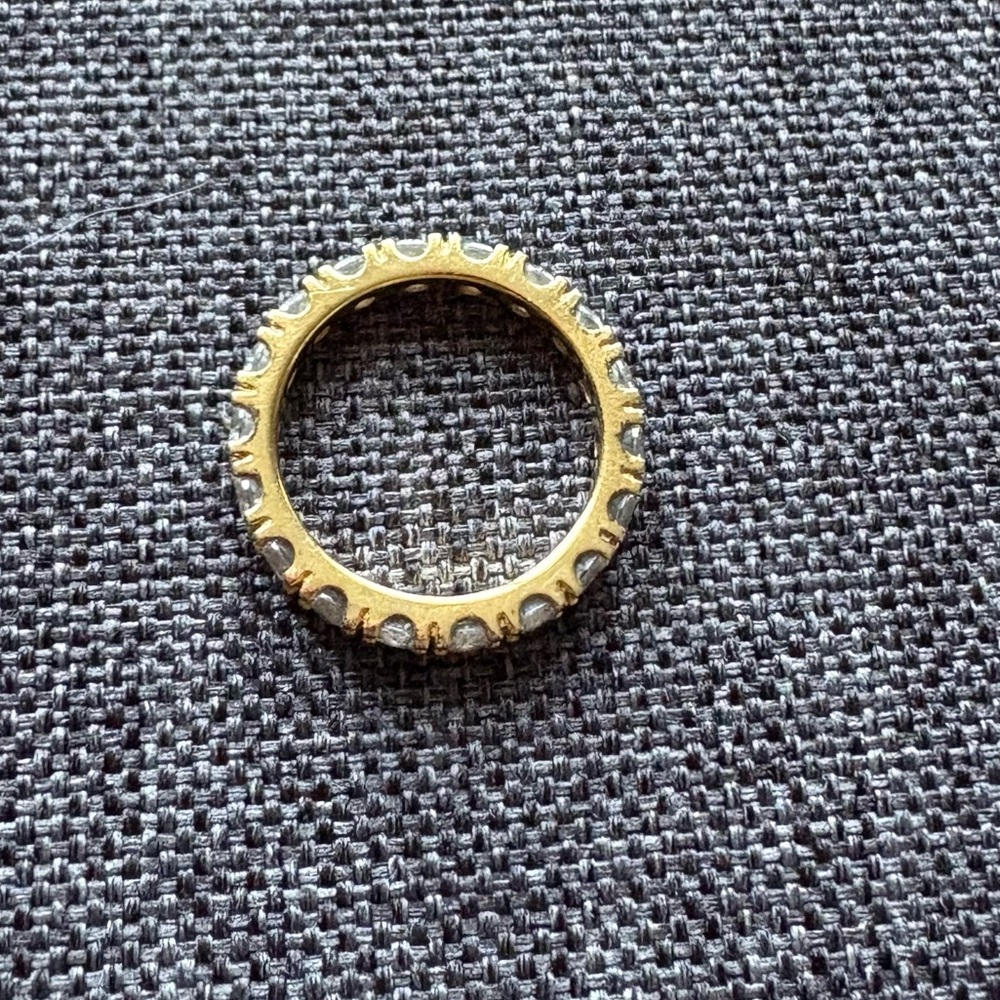 Pandora Gold and CZ Stone Ring - Picture 2 of 3